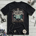Charting Never Ends T-Shirt - Black