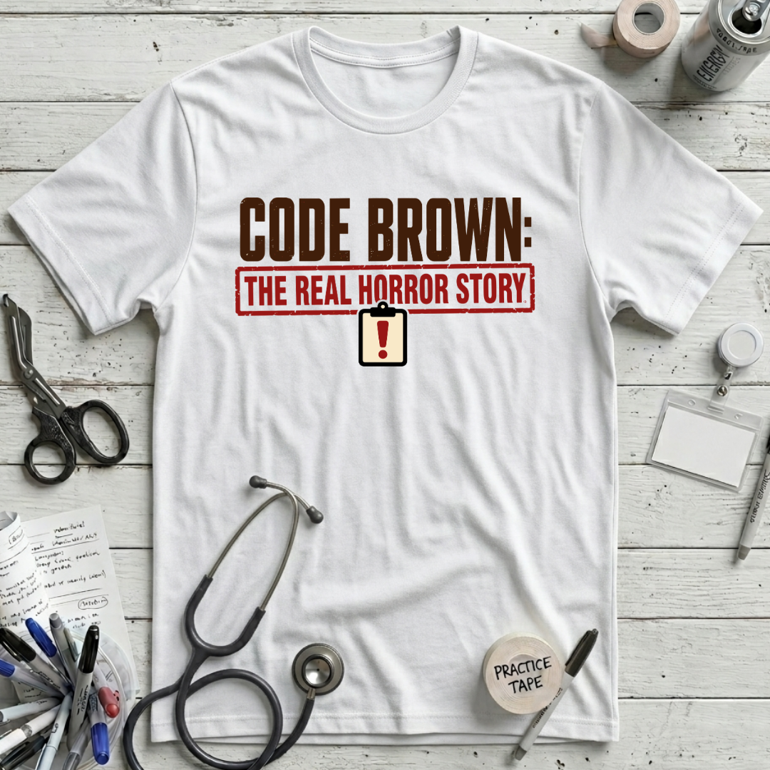 Code Brown Horror T-Shirt - White