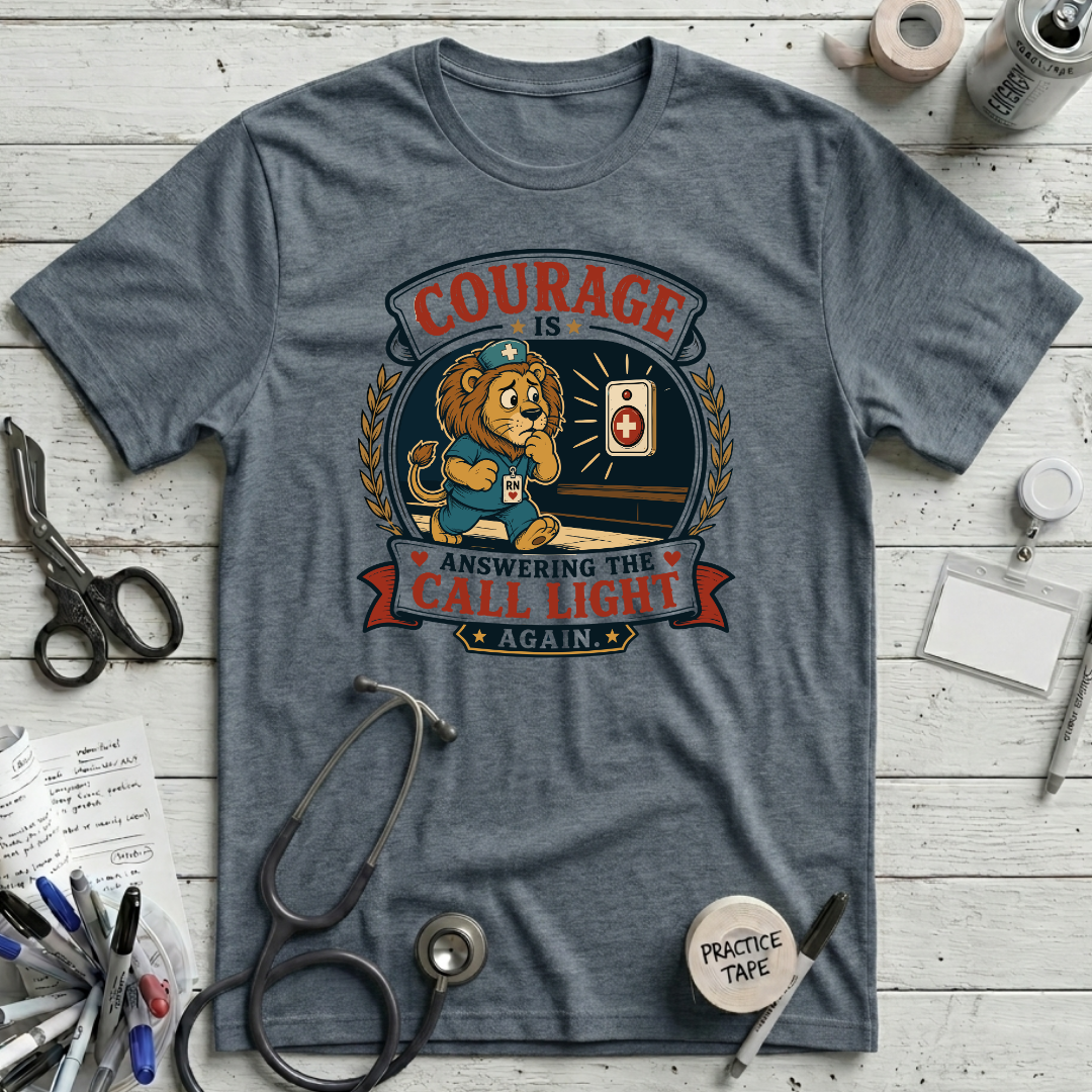 Courage Call Light T-Shirt - Heather Slate