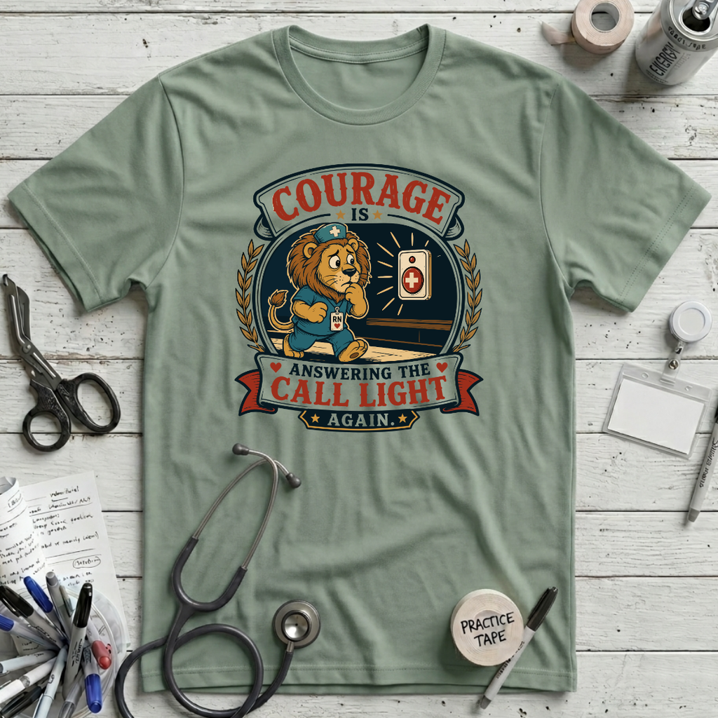 Courage Call Light T-Shirt - Sage