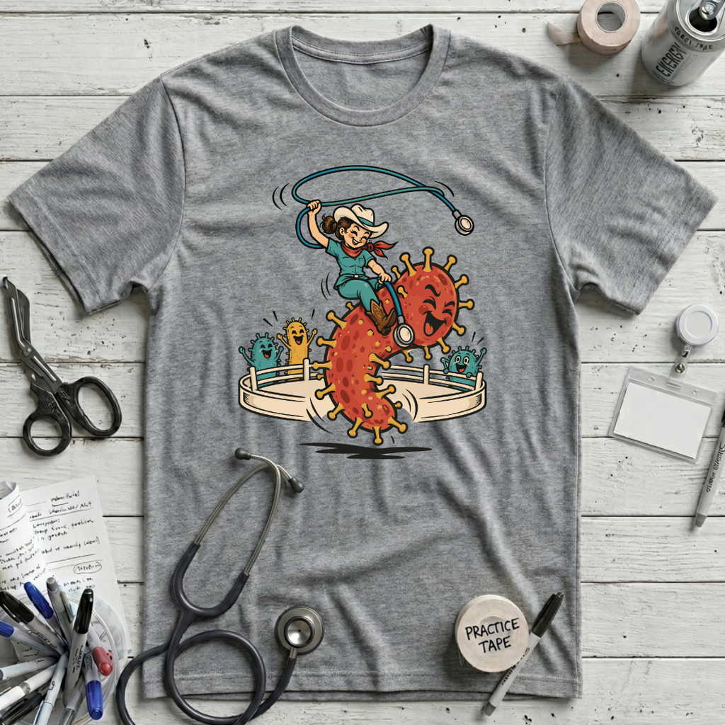 Cowgirl Microbe Rodeo T-Shirt - Athletic Heather