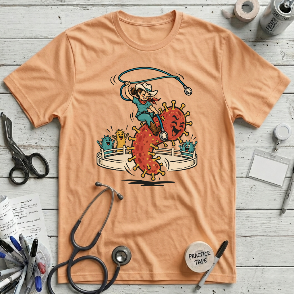 Cowgirl Microbe Rodeo T-Shirt - Peach