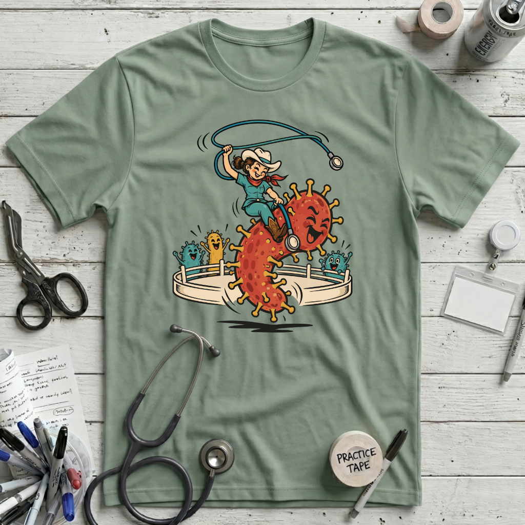 Cowgirl Microbe Rodeo T-Shirt - Sage