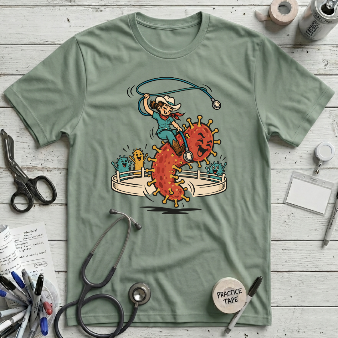 Cowgirl Microbe Rodeo T-Shirt - Sage