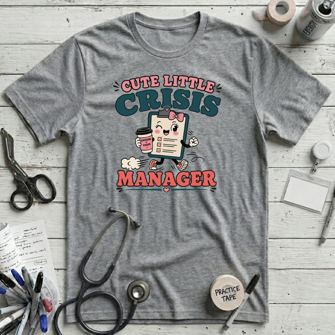 Cute Crisis Manager T-Shirt - Athletic Heather