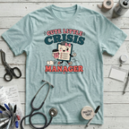 Cute Crisis Manager T-Shirt - Heather Ice Blue