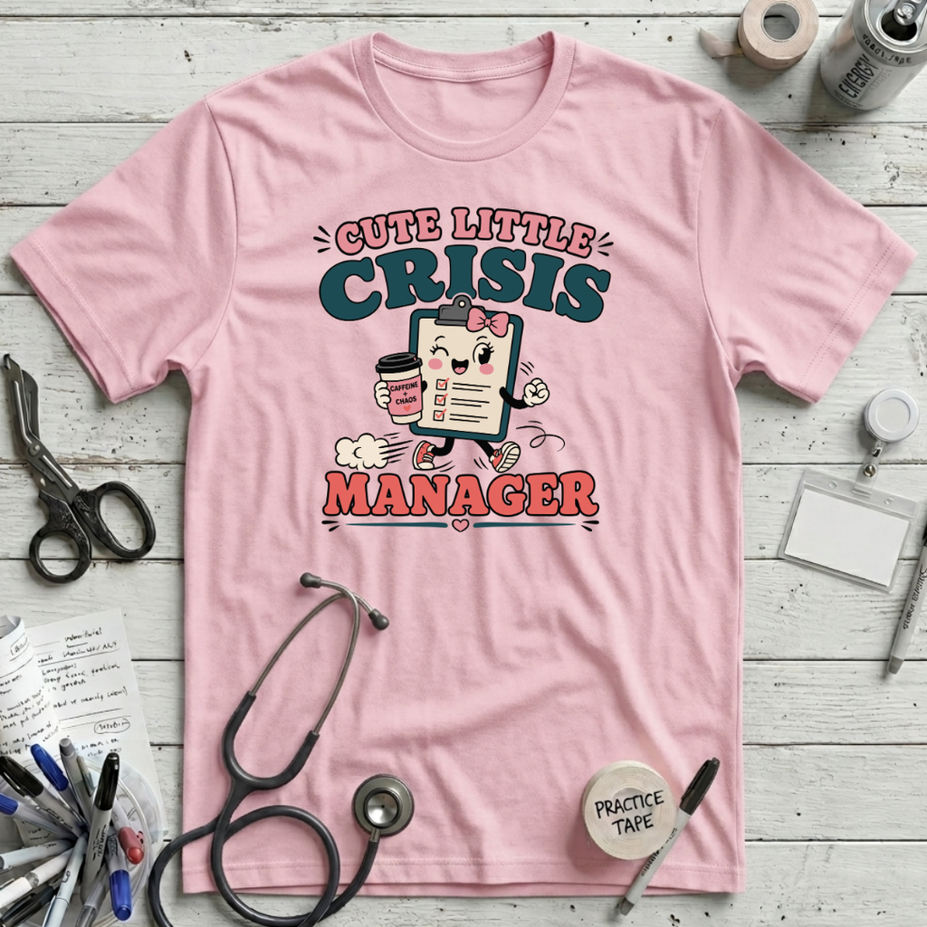 Cute Crisis Manager T-Shirt - Pink