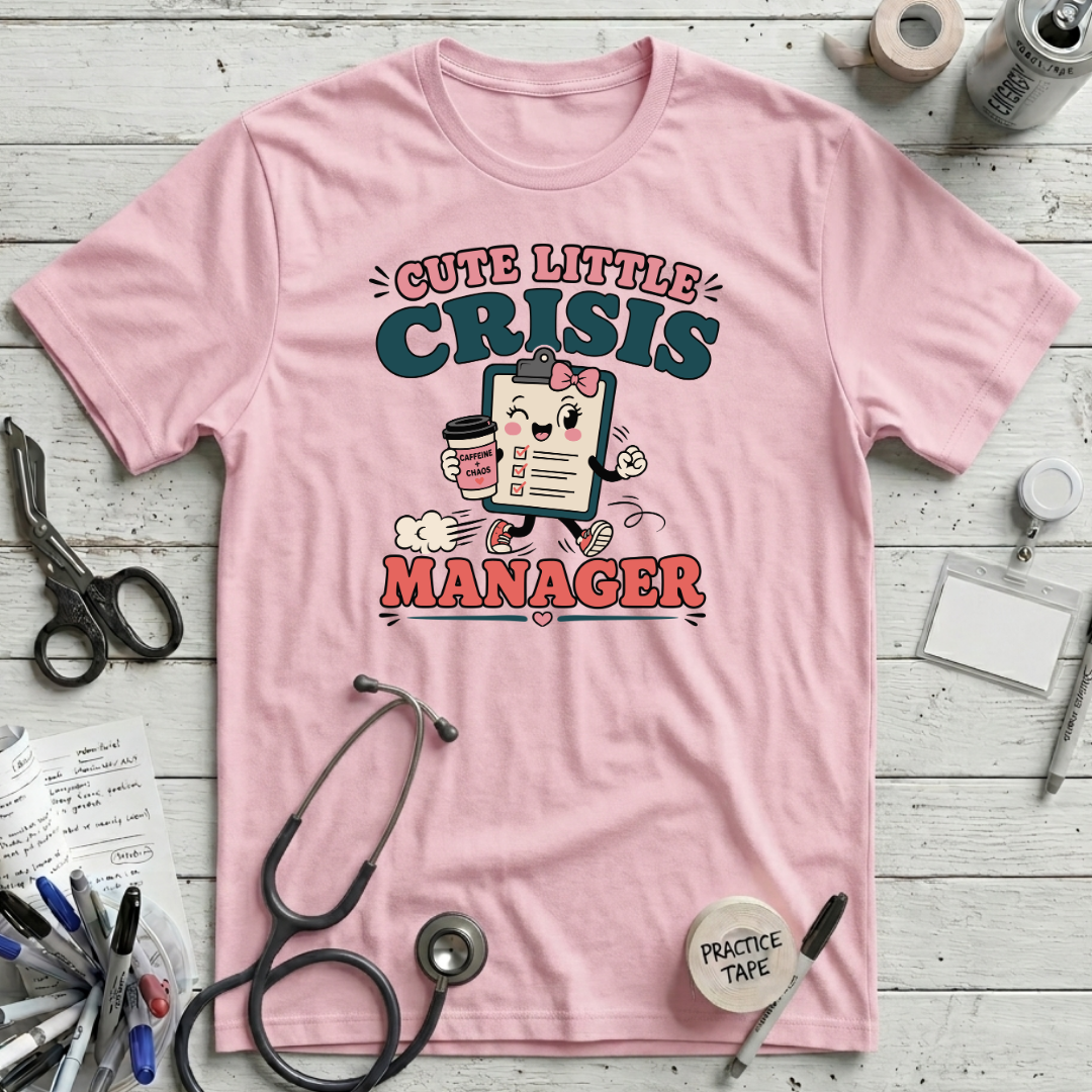 Cute Crisis Manager T-Shirt - Pink
