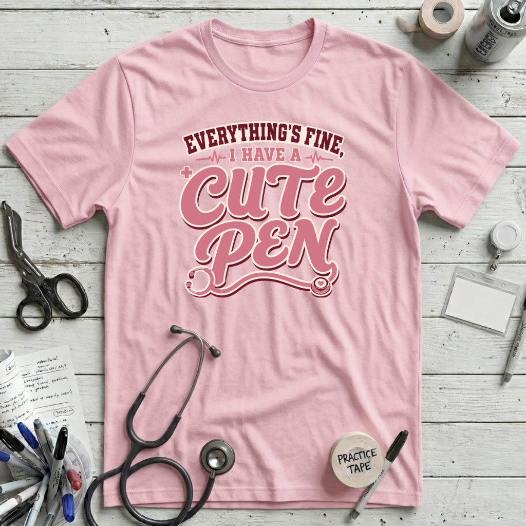 Cute Pen T-Shirt - Pink