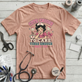 Cute and Tired T-Shirt - Heather Prism Peach