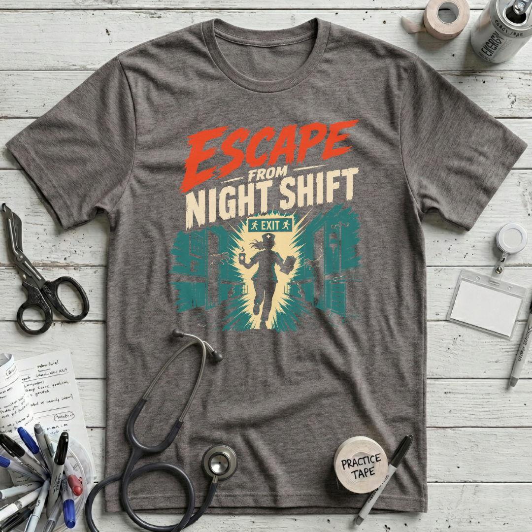 Escape Night Shift T-Shirt - Dark Grey Heather