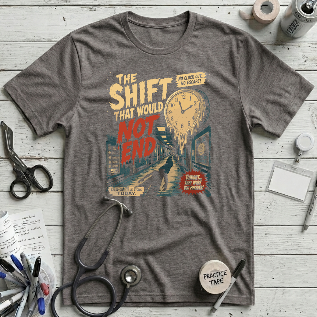 Shift Won't End T-Shirt - Dark Grey Heather