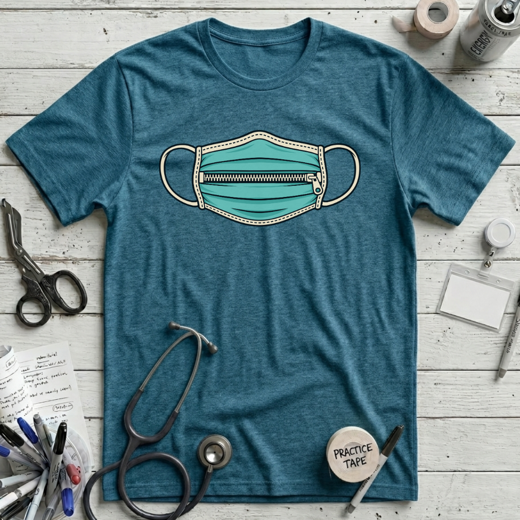 Zippered Surgical Mask T-Shirt
