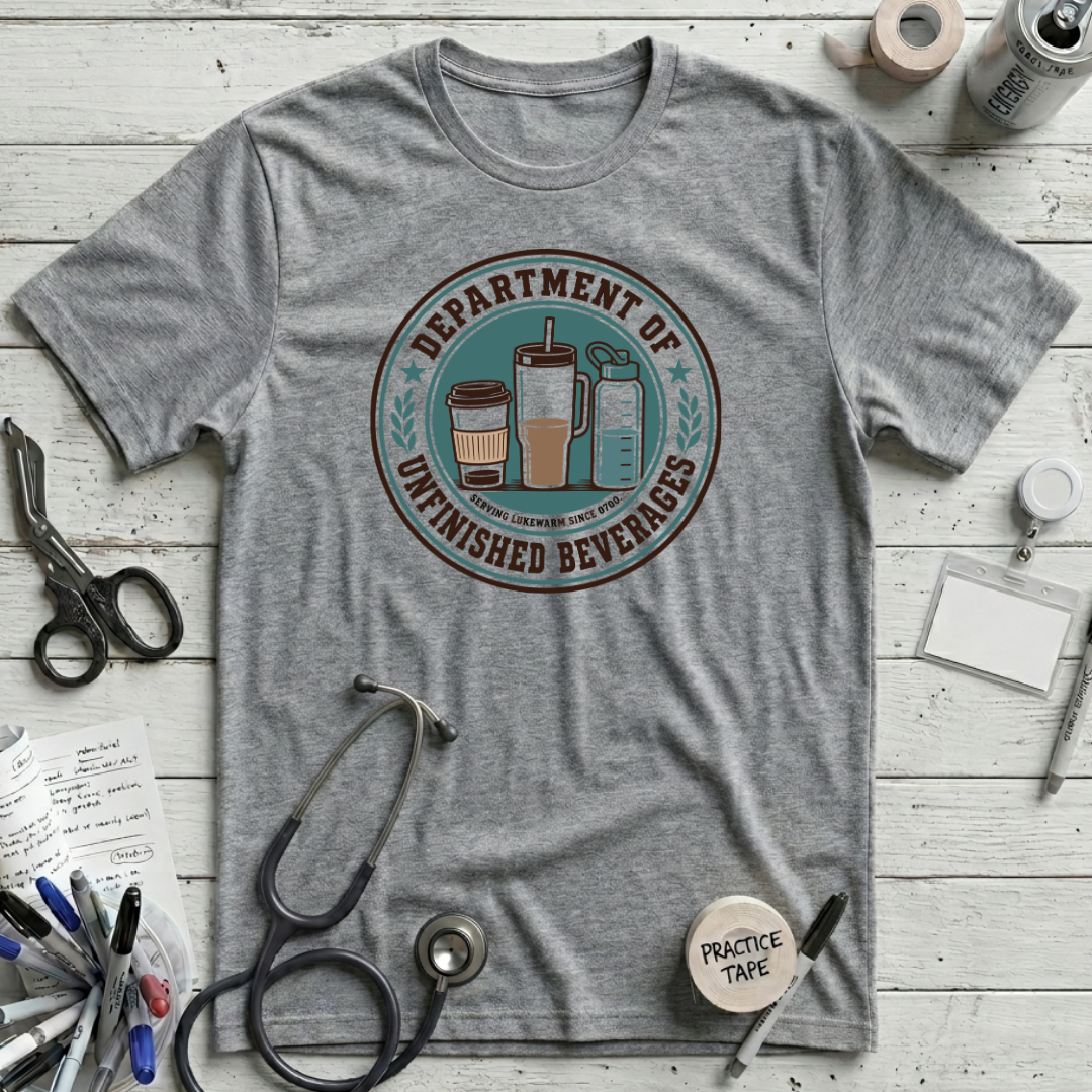 Department of Unfinished Beverages T-Shirt - Athletic Heather