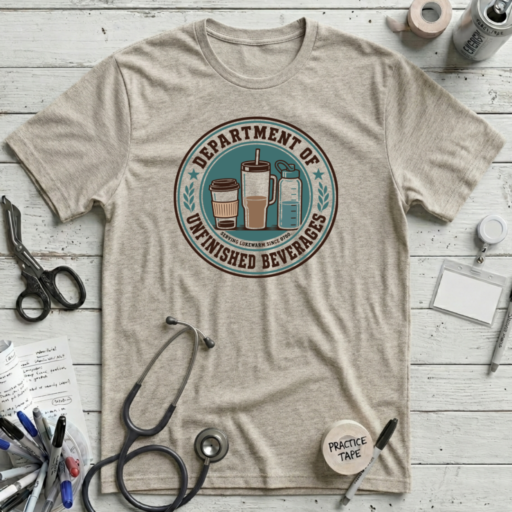 Department of Unfinished Beverages T-Shirt - Heather Prism Natural