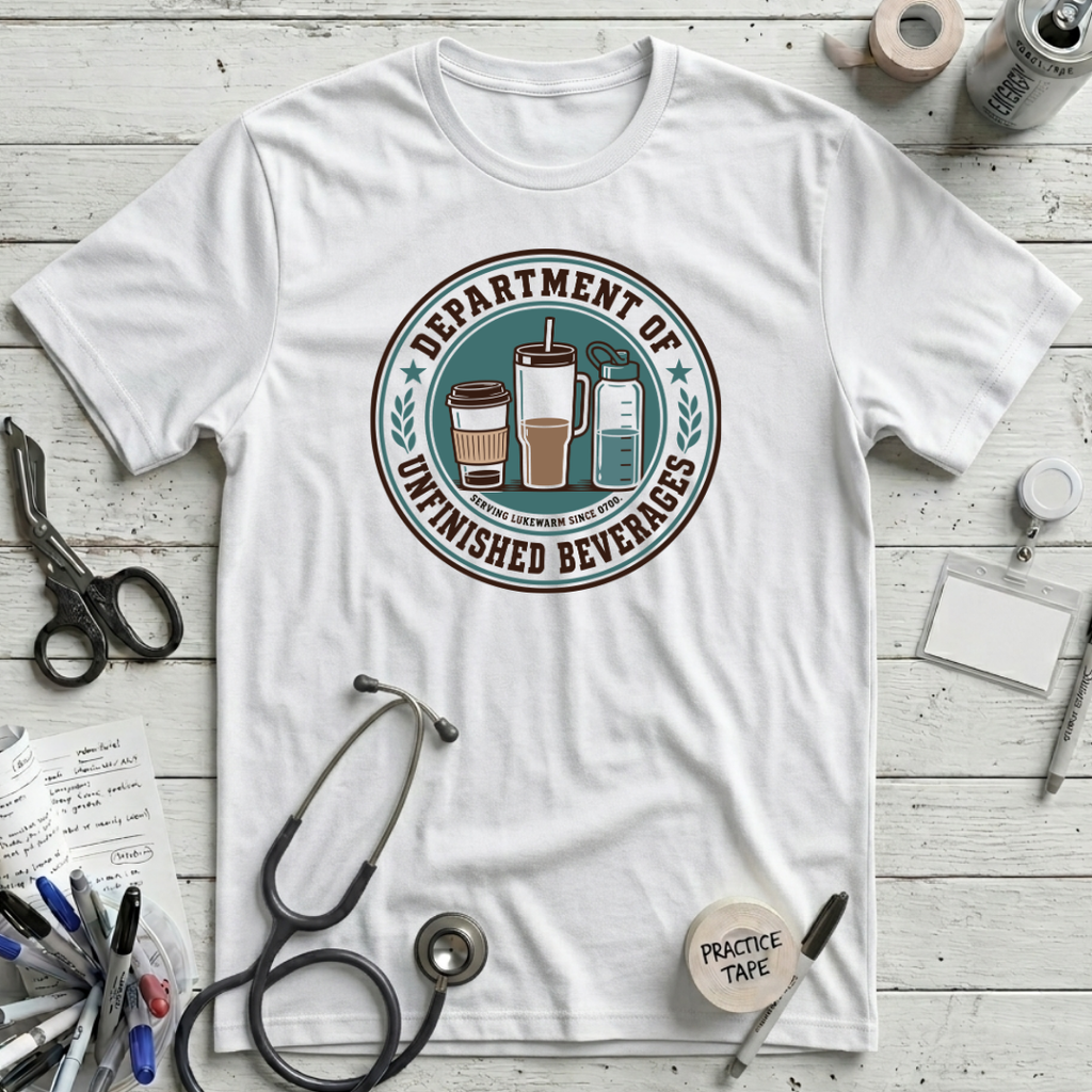Department of Unfinished Beverages T-Shirt - White