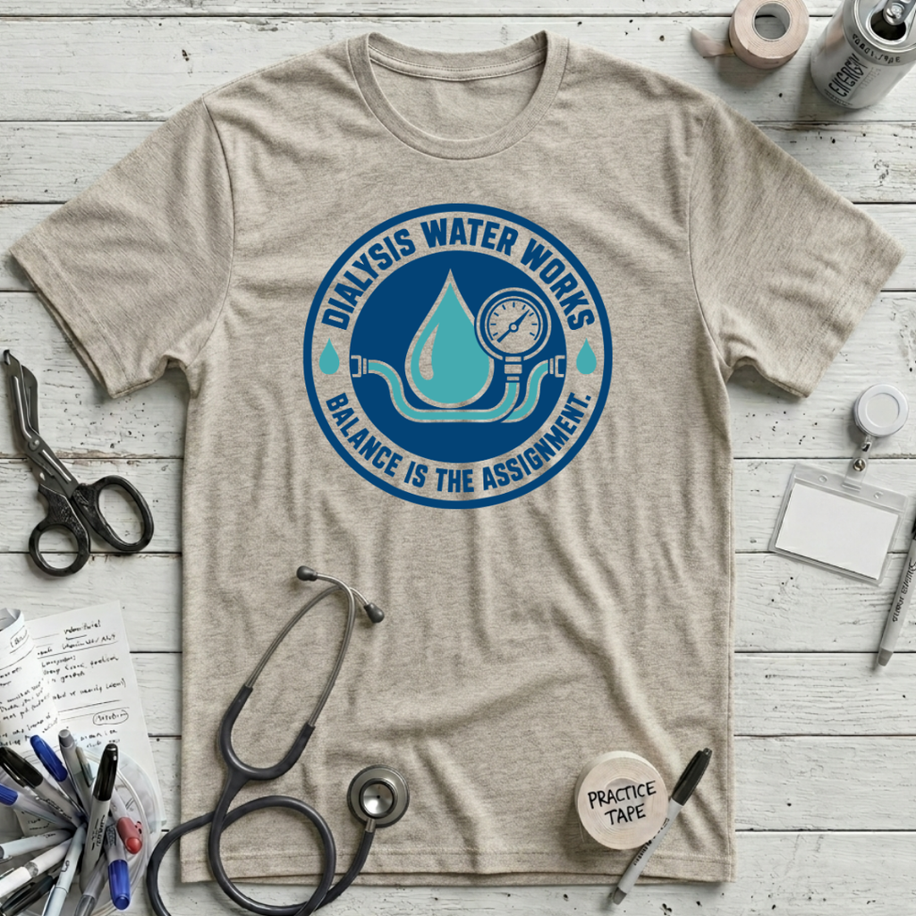 Dialysis Water Works T-Shirt - Heather Prism Natural