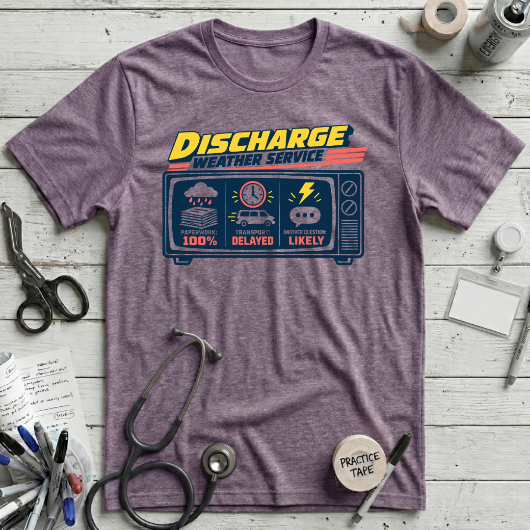 Discharge Forecast T-Shirt - Heather Purple