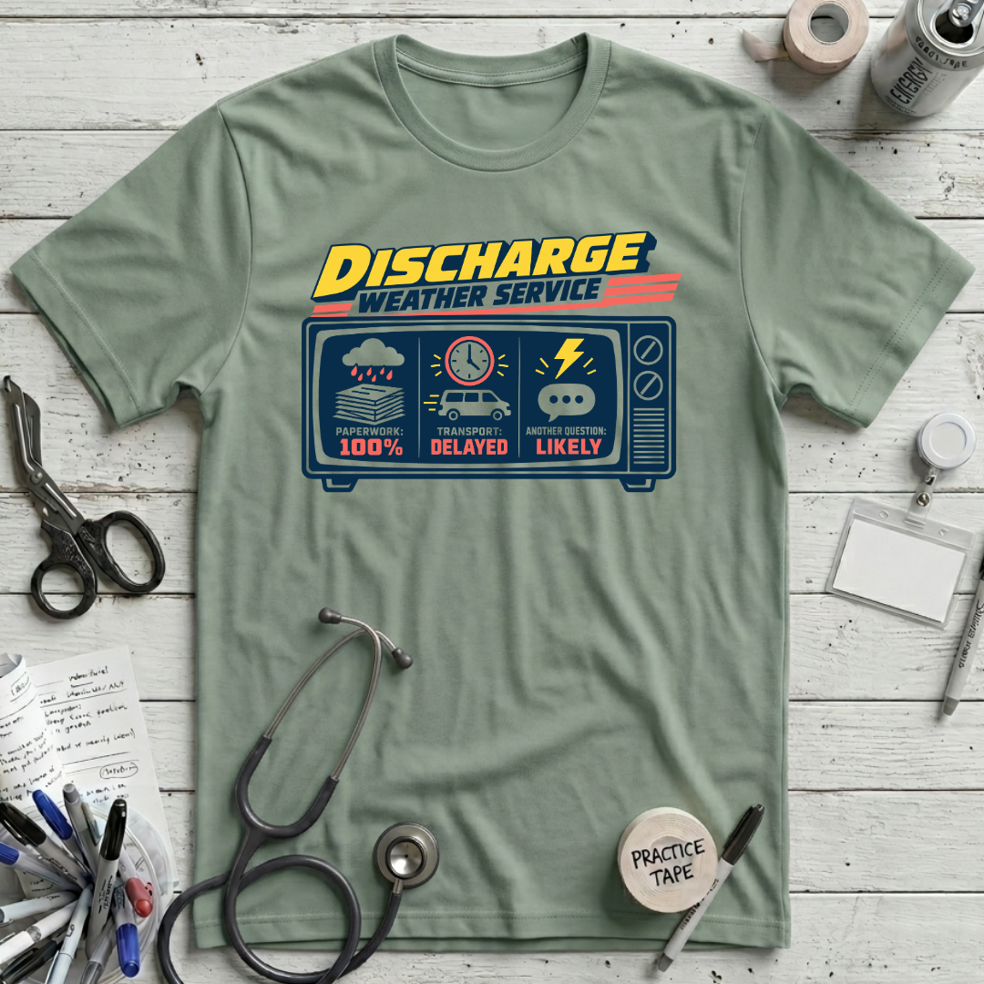 Discharge Forecast T-Shirt - Sage