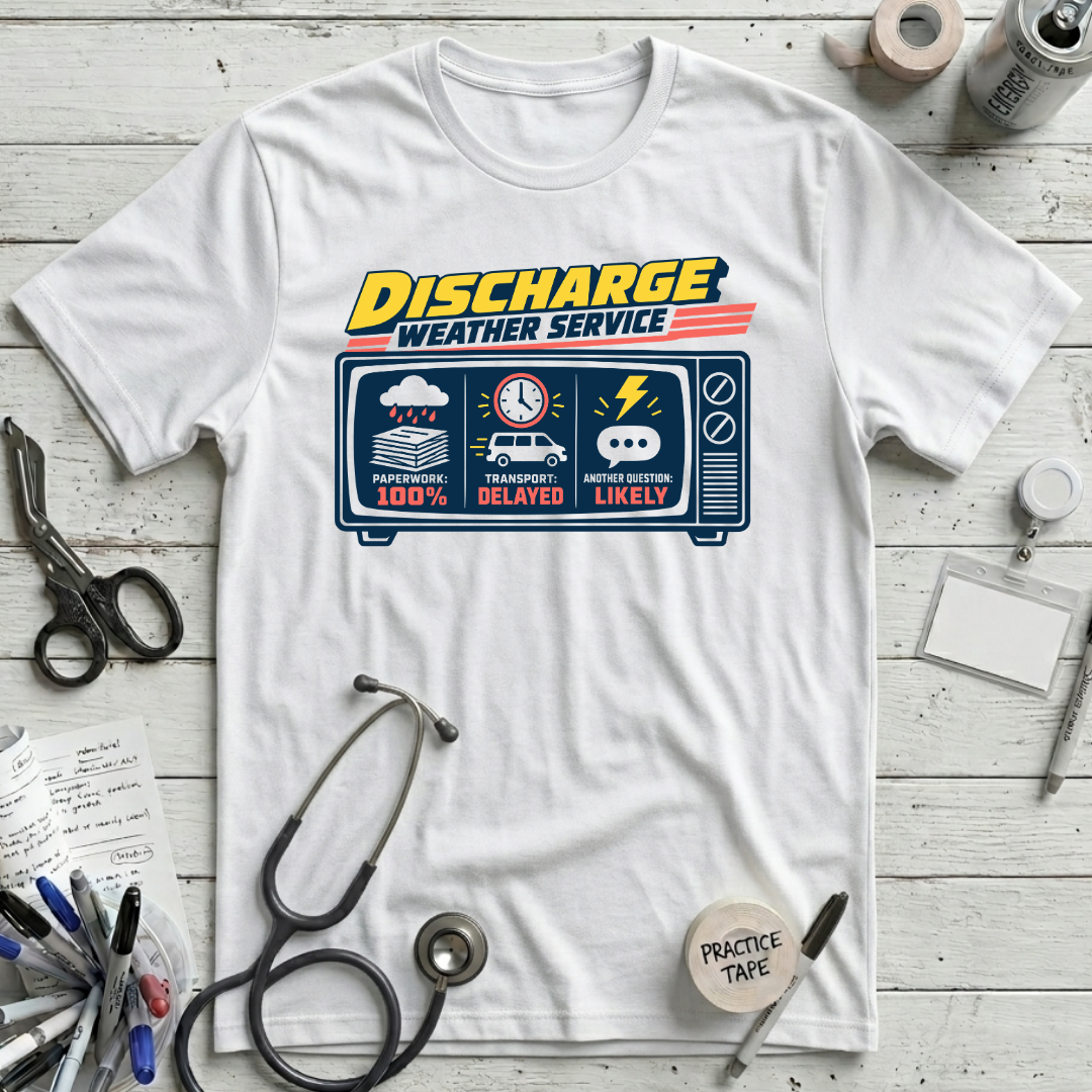 Discharge Forecast T-Shirt - White