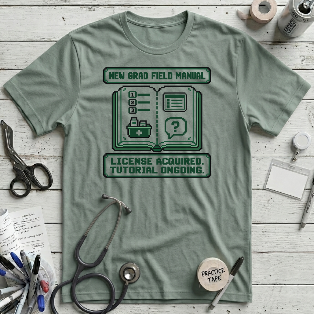 New Grad Manual T-Shirt - Dusty Blue
