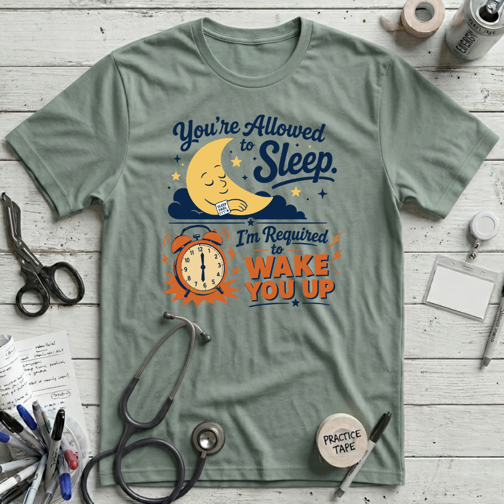 Wake-Up Duty T-Shirt - Dusty Blue