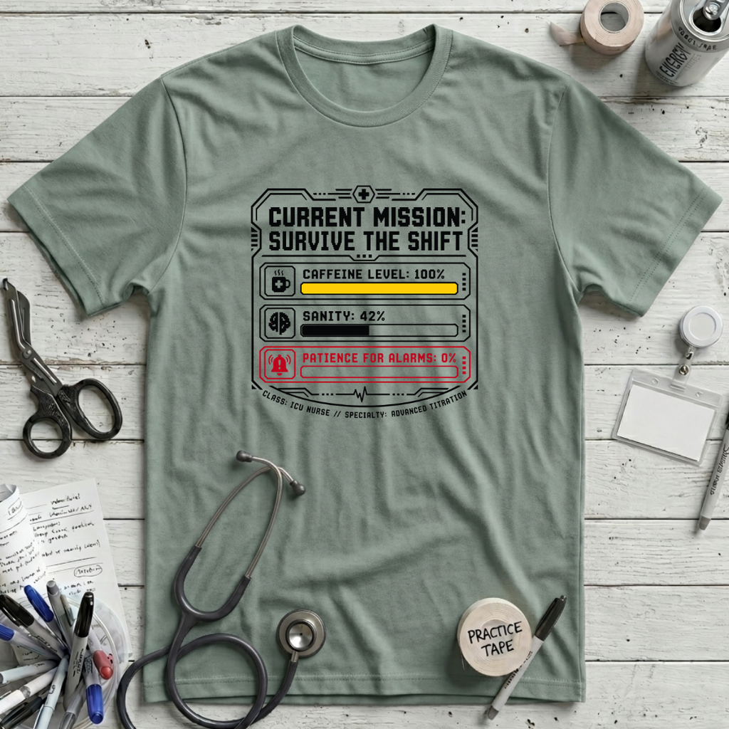 Current Mission T-Shirt - Dusty Blue