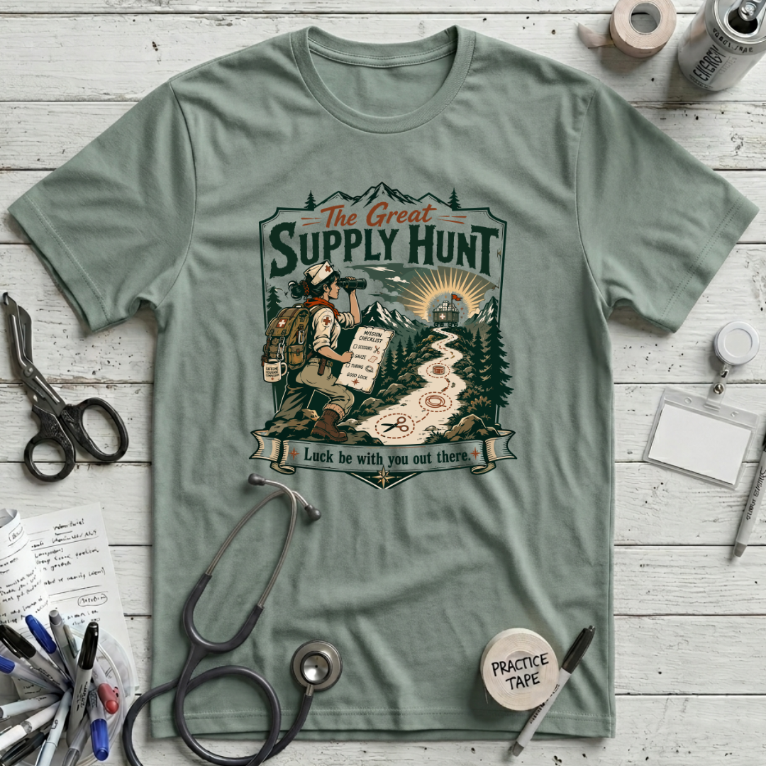 Great Supply Hunt T-Shirt - Dusty Blue