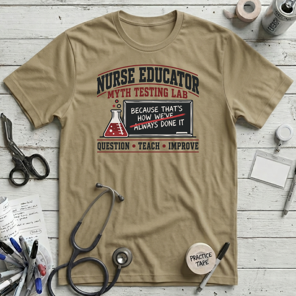 Educator Myth Testing T-Shirt - Tan