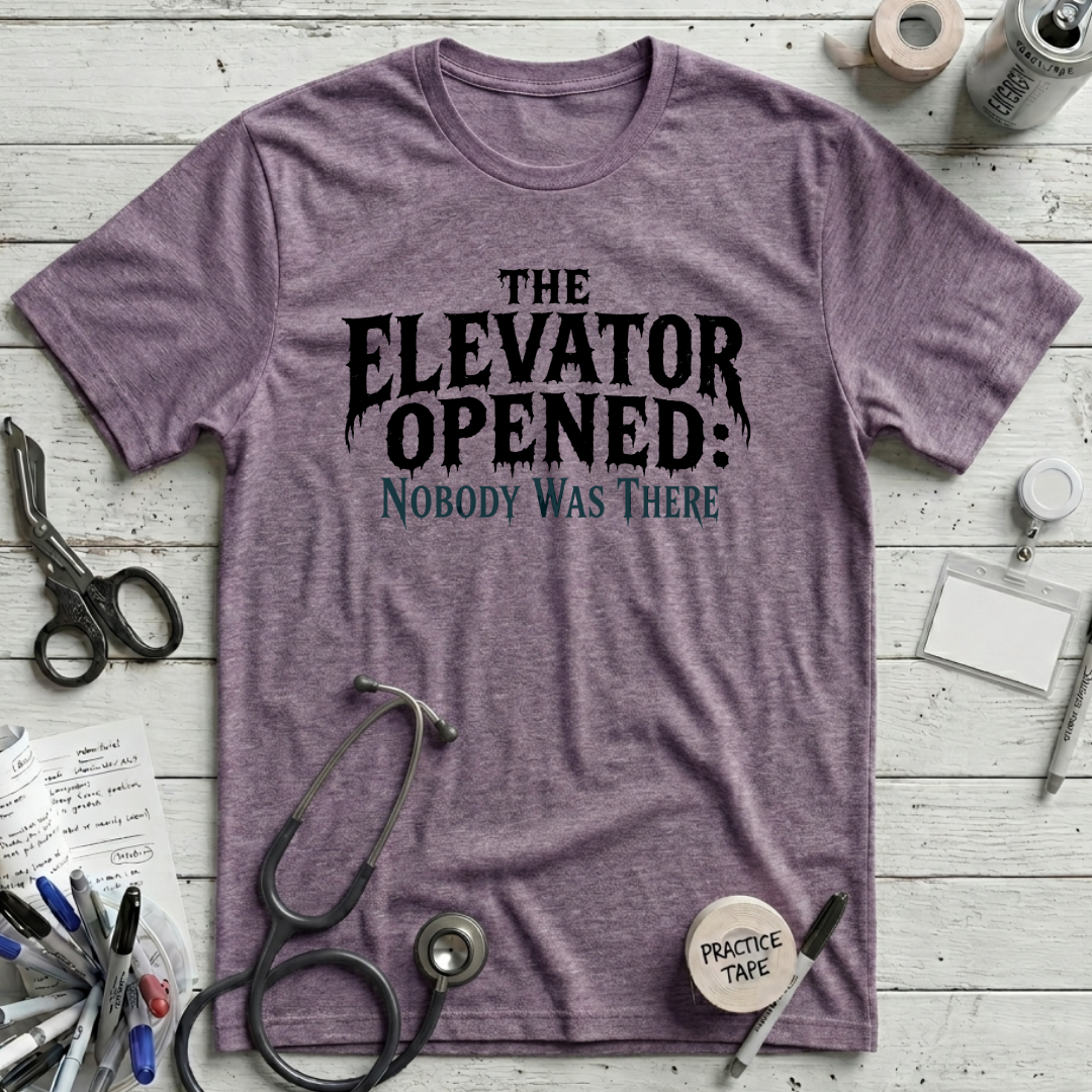 Elevator Opened T-Shirt - Heather Purple
