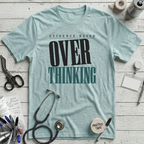Evidence-Based Overthinking T-Shirt - Heather Ice Blue
