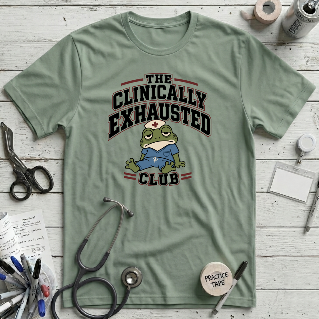 Exhausted Club T-Shirt - Sage