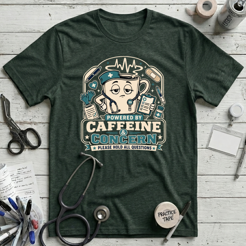 Powered by Caffeine and Concern T-Shirt