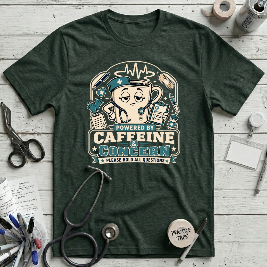 Powered by Caffeine and Concern T-Shirt