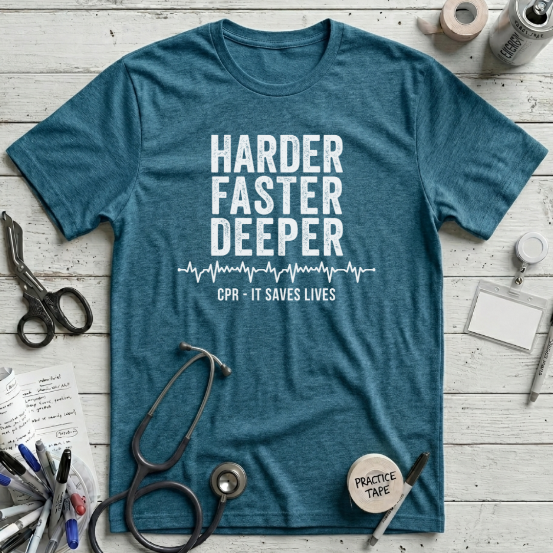 Harder Faster Deeper T-Shirt - Deep Teal