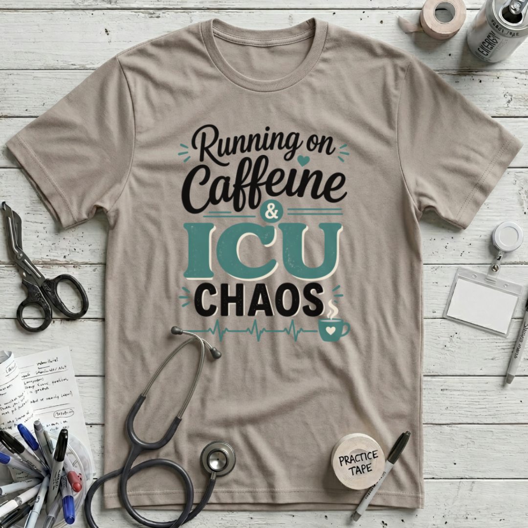 Running on Caffeine & ICU Chaos T-Shirt