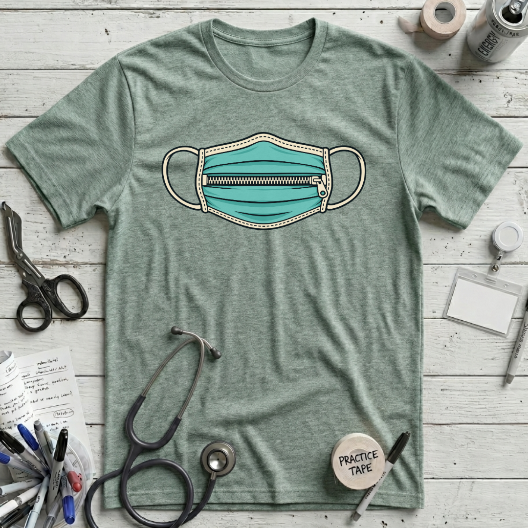 Zippered Surgical Mask T-Shirt
