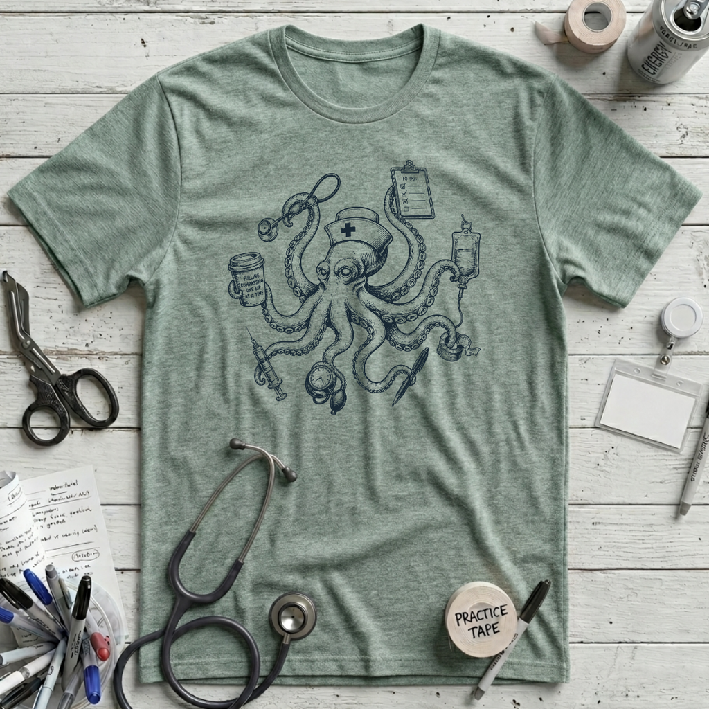 Octopus Nurse - Heather Dusty Blue