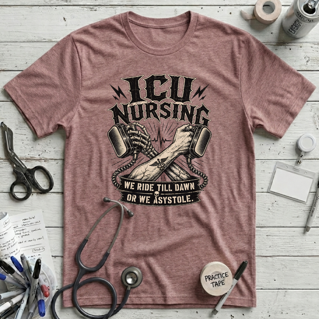 Ride 'Till Dawn or Asystole T-Shirt