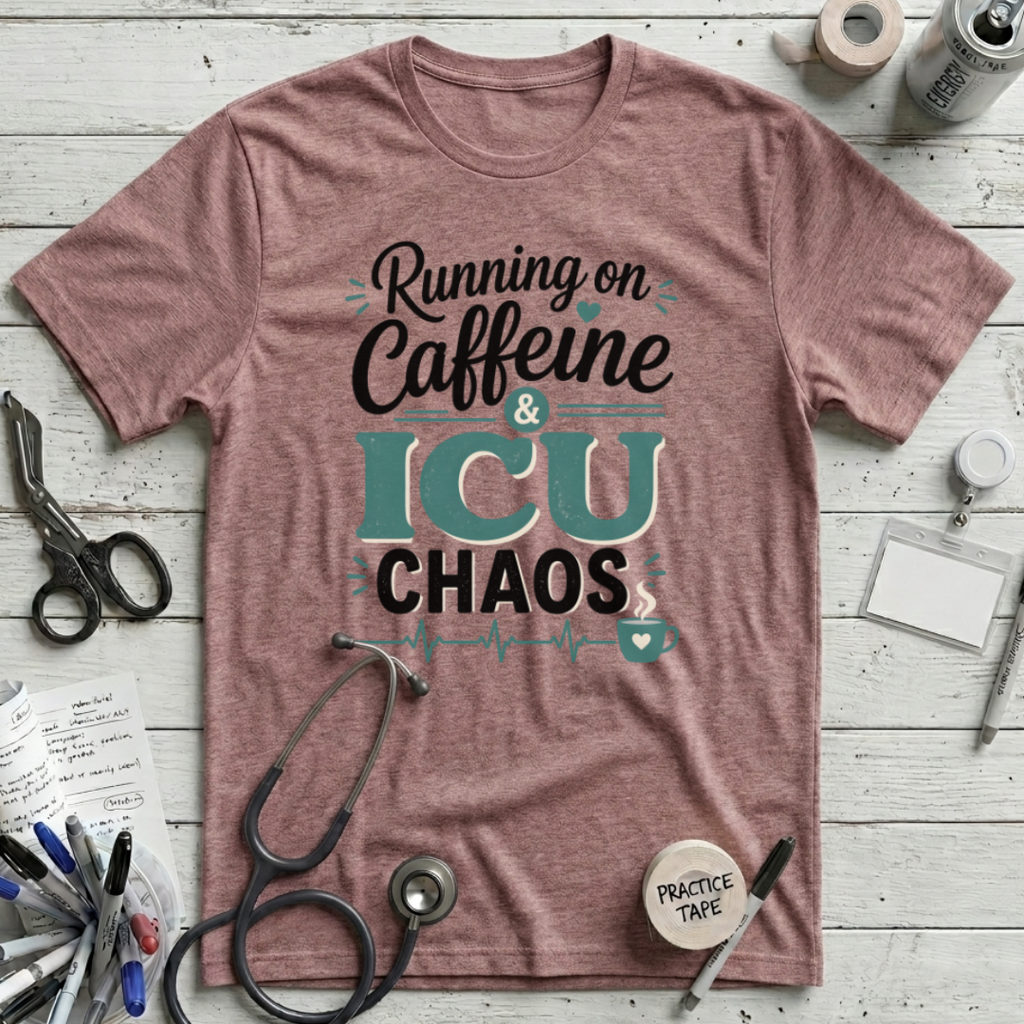 Running on Caffeine & ICU Chaos T-Shirt