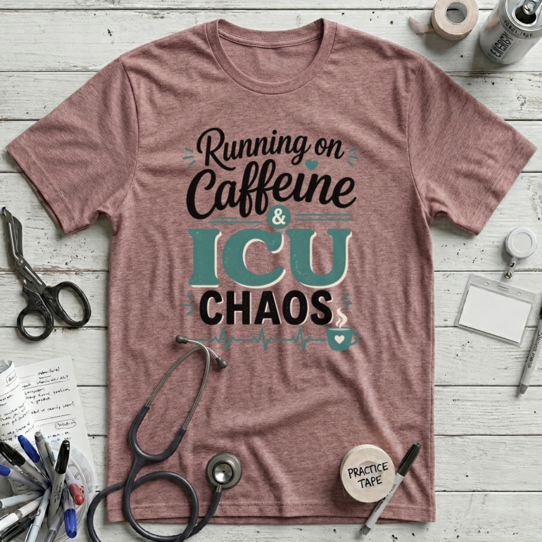 Running on Caffeine & ICU Chaos T-Shirt