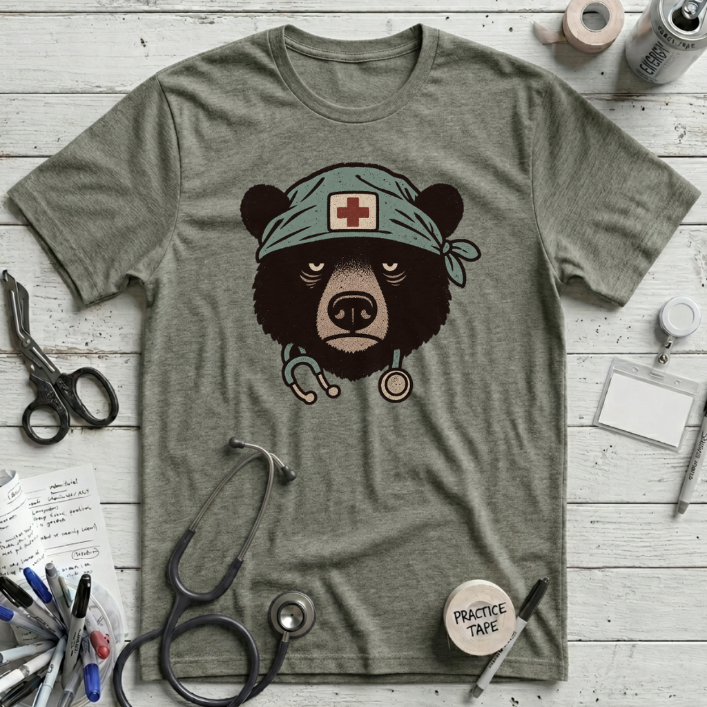 Grumpy Nurse Bear T-Shirt