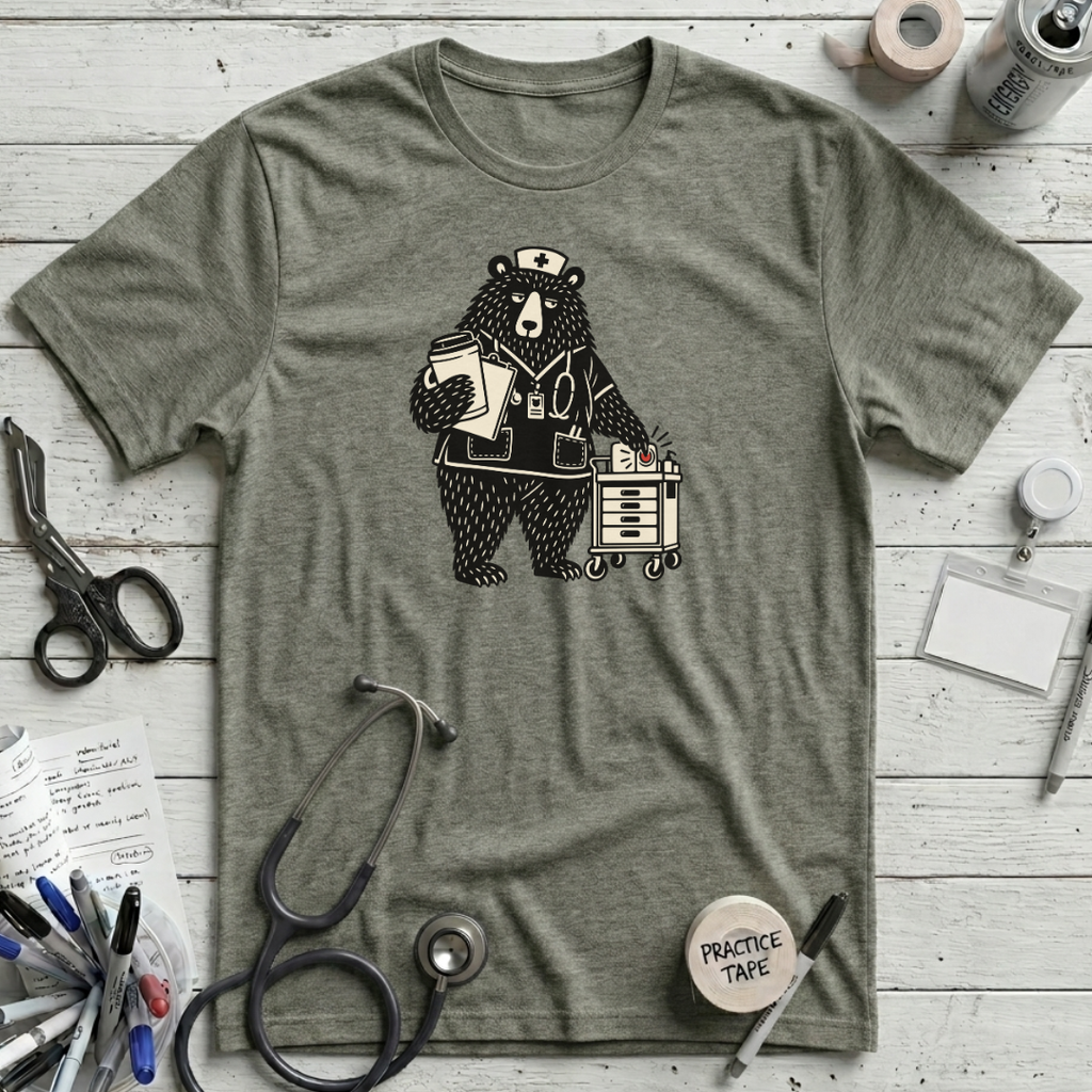 Tired Bear Nurse T-Shirt