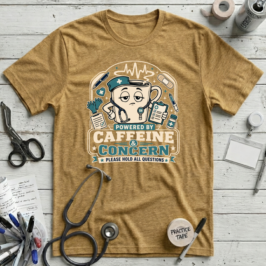 Powered by Caffeine and Concern T-Shirt