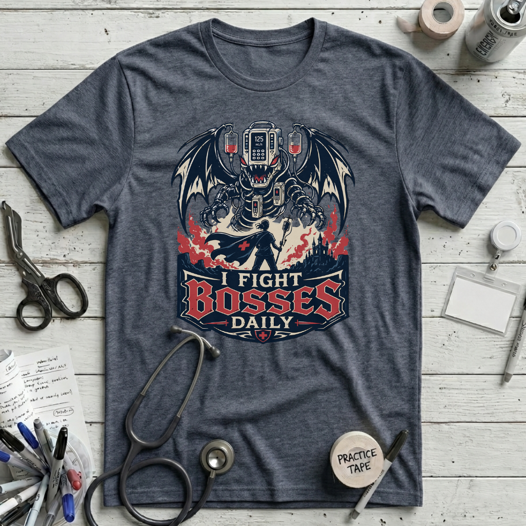 I Fight Bosses Daily T-Shirt