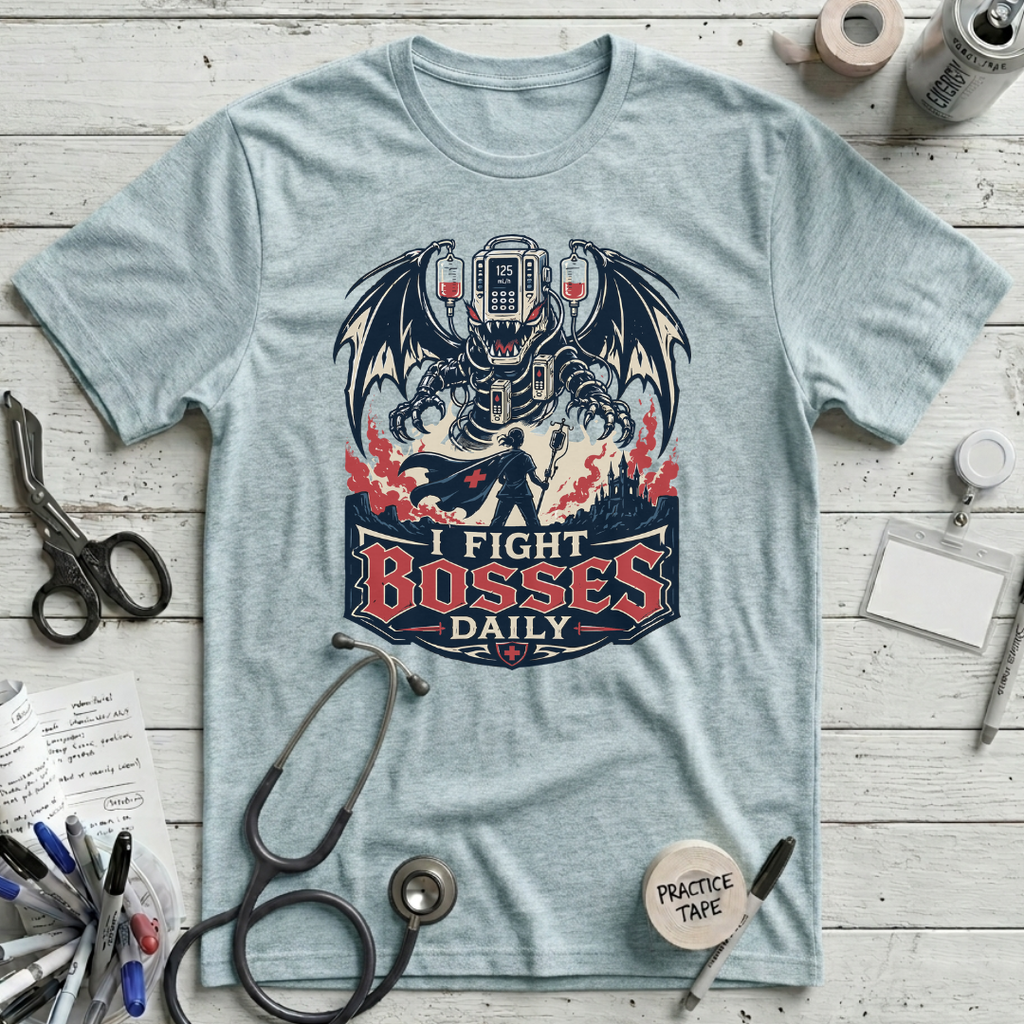 I Fight Bosses Daily T-Shirt