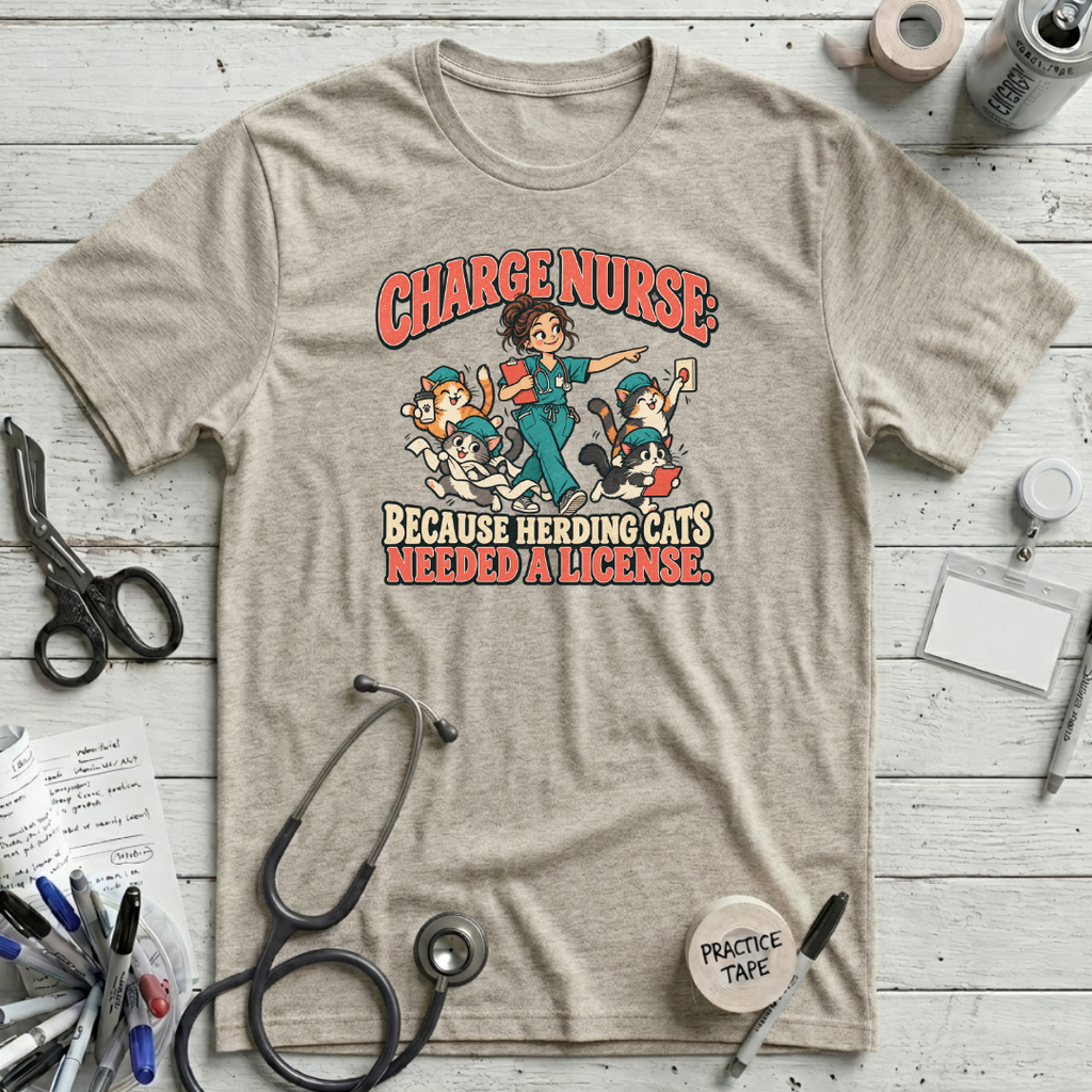 Herding Cats Charge Nurse T-Shirt