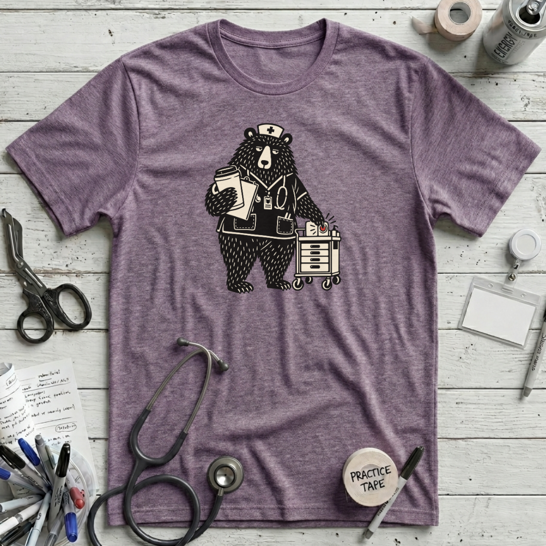 Tired Bear Nurse T-Shirt
