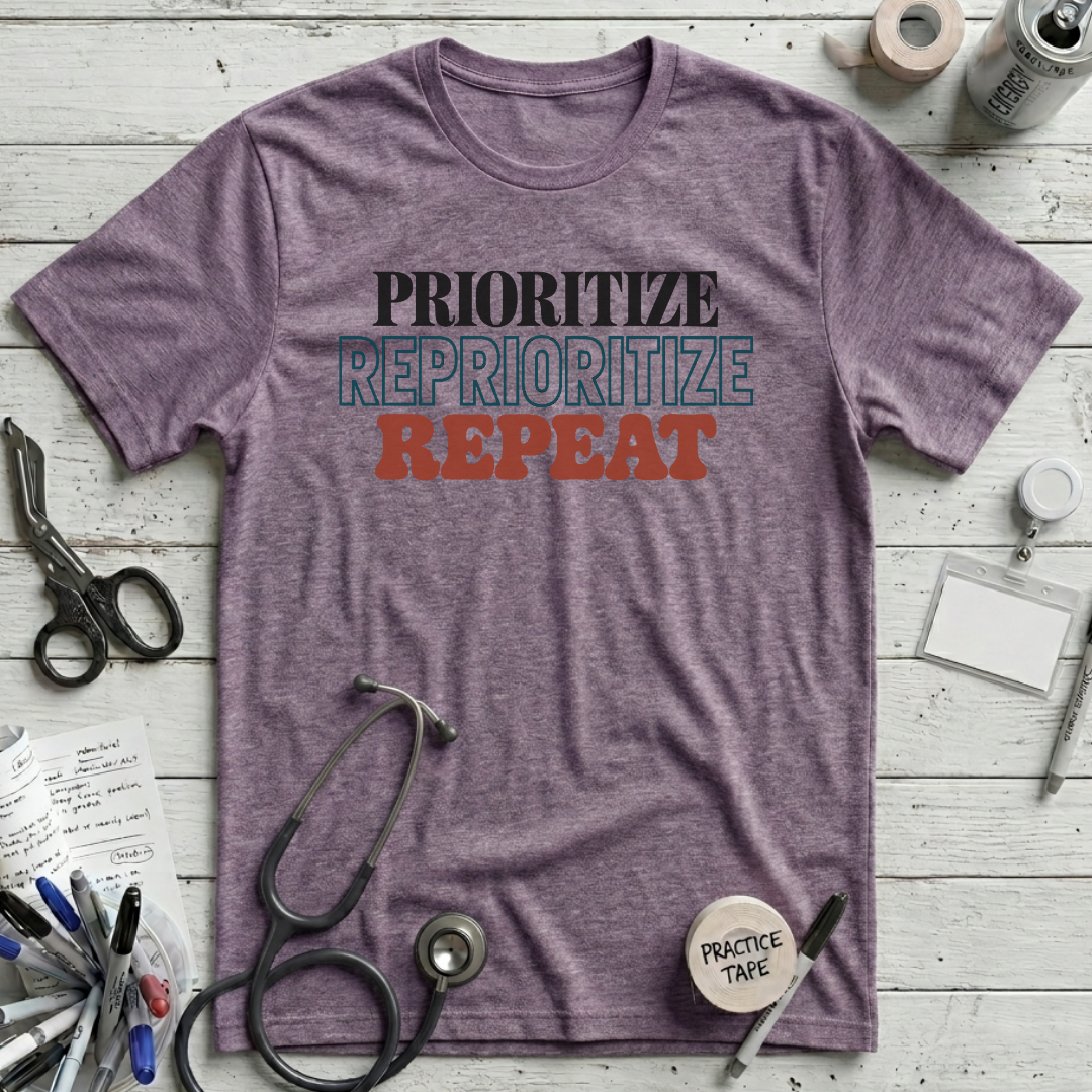 Prioritize Reprioritize Repeat T-Shirt