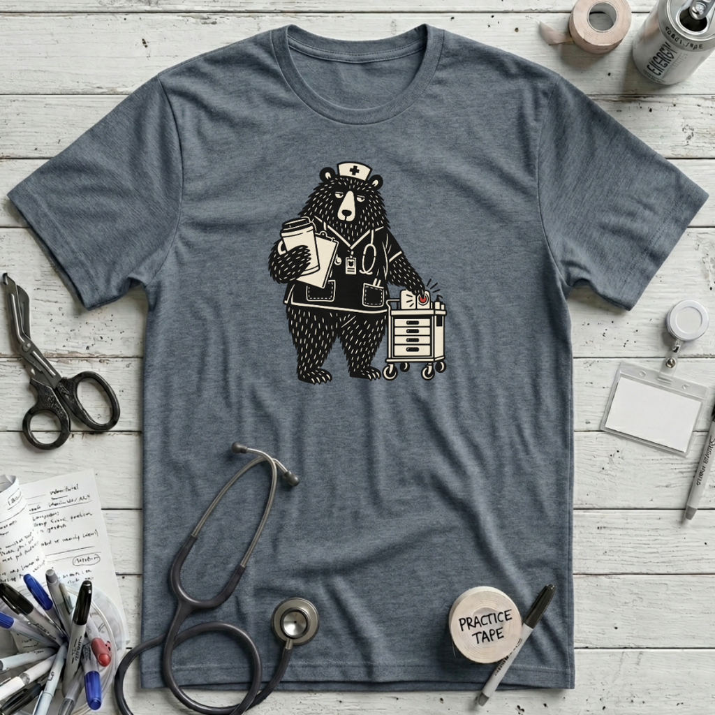 Tired Bear Nurse T-Shirt